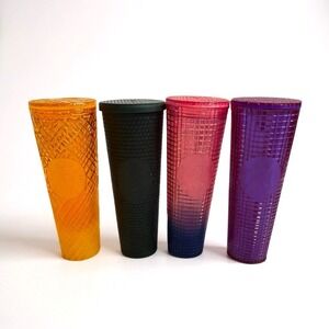 4 X ‎ Starbucks Studded  Sparkly Tumblers No Straws